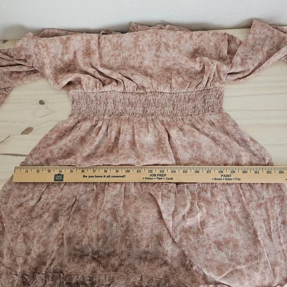 Anthropologie Dress Forum Dusty Rose Floral Tiered Boho Maxi Dress Large NWT - Picture 14 of 16